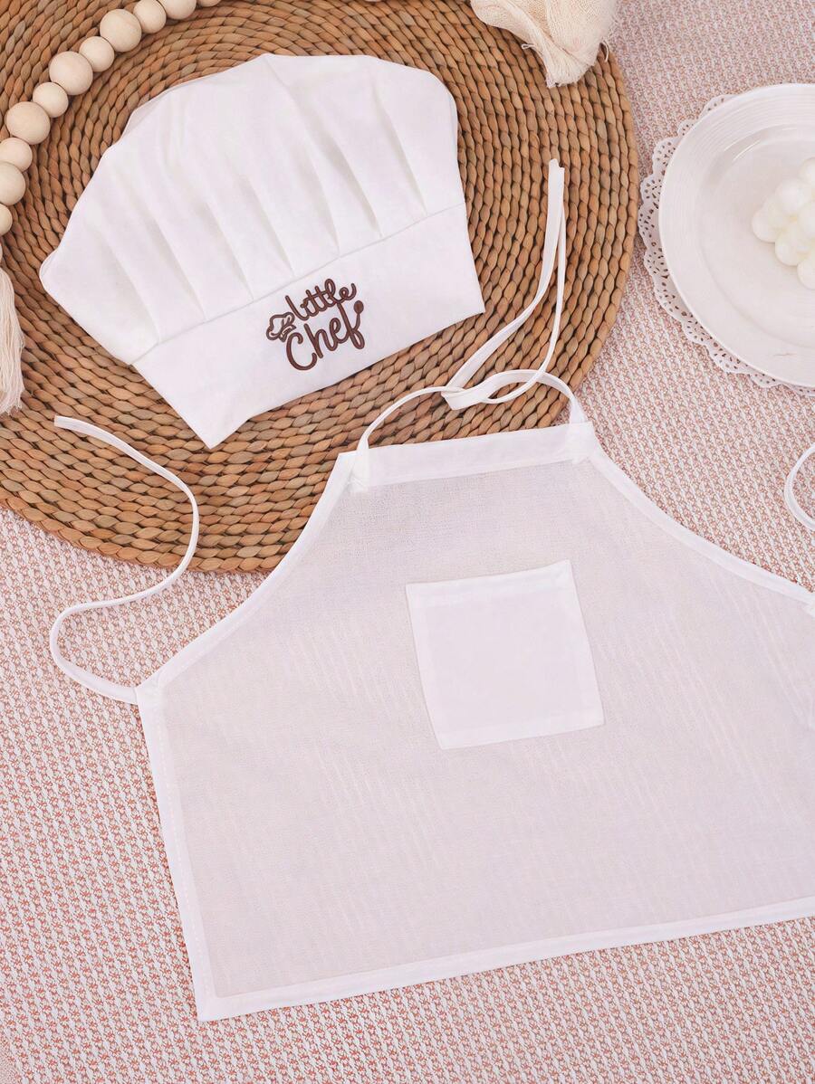 Baby Boy Chef Hat and Apron Photography Outfit Set for Newborn Photoshoots