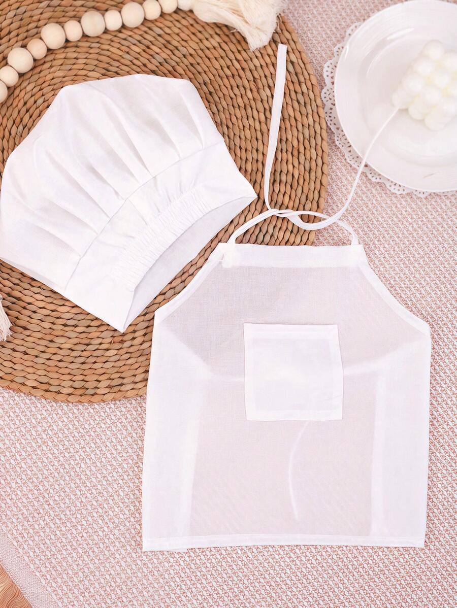 Baby Boy Chef Hat and Apron Photography Outfit Set for Newborn Photoshoots