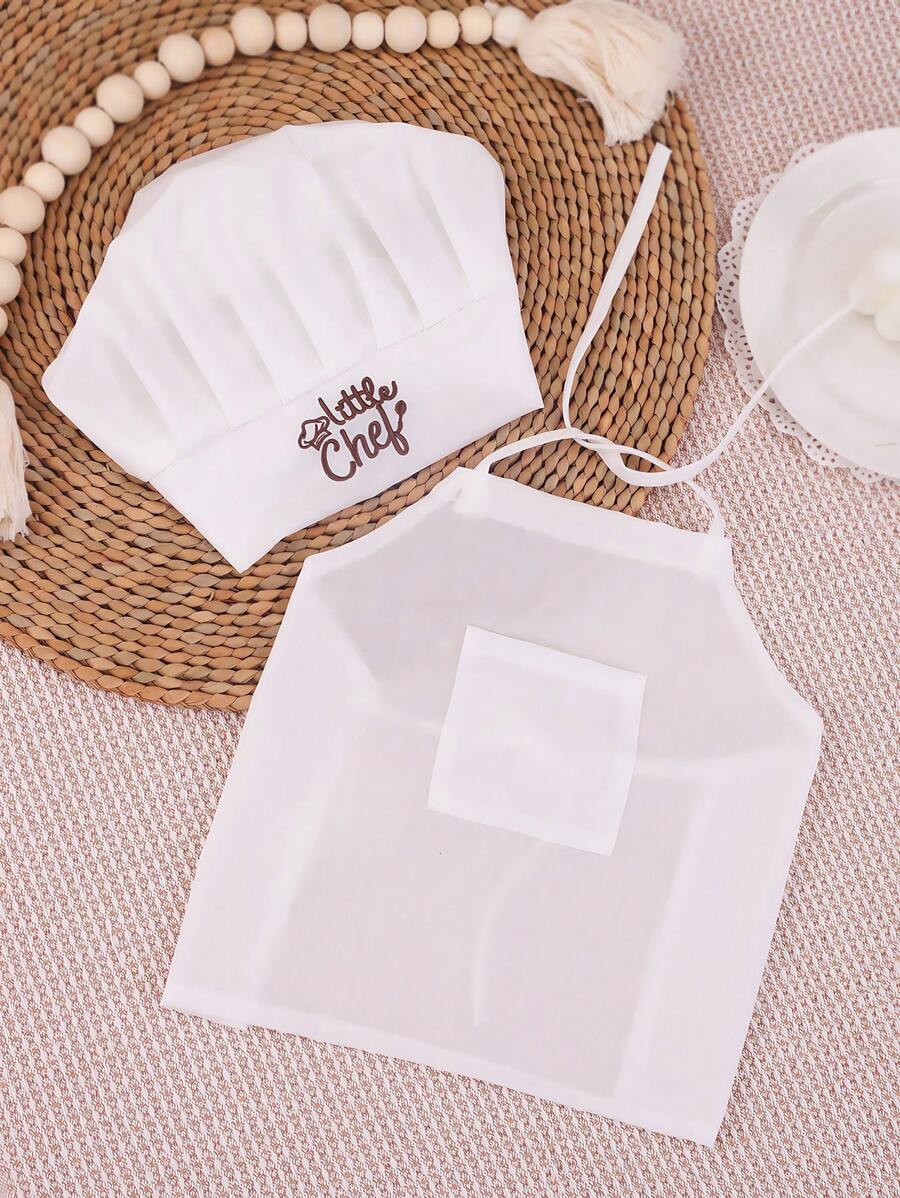 Baby Boy Chef Hat and Apron Photography Outfit Set for Newborn Photoshoots