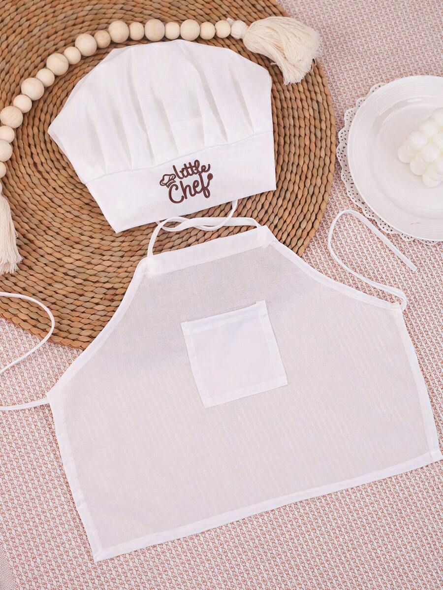 Baby Boy Chef Hat and Apron Photography Outfit Set for Newborn Photoshoots