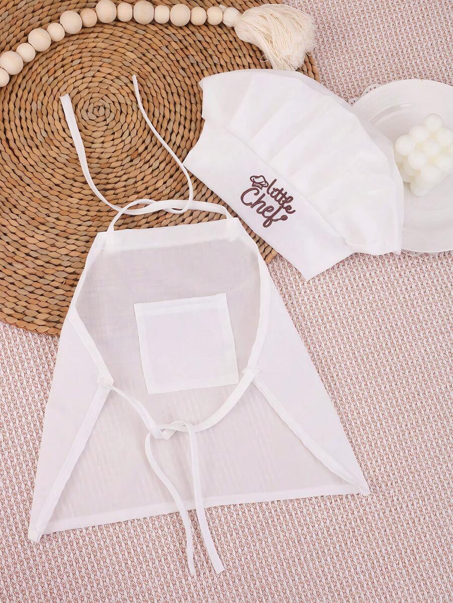 Baby Boy Chef Hat and Apron Photography Outfit Set for Newborn Photoshoots