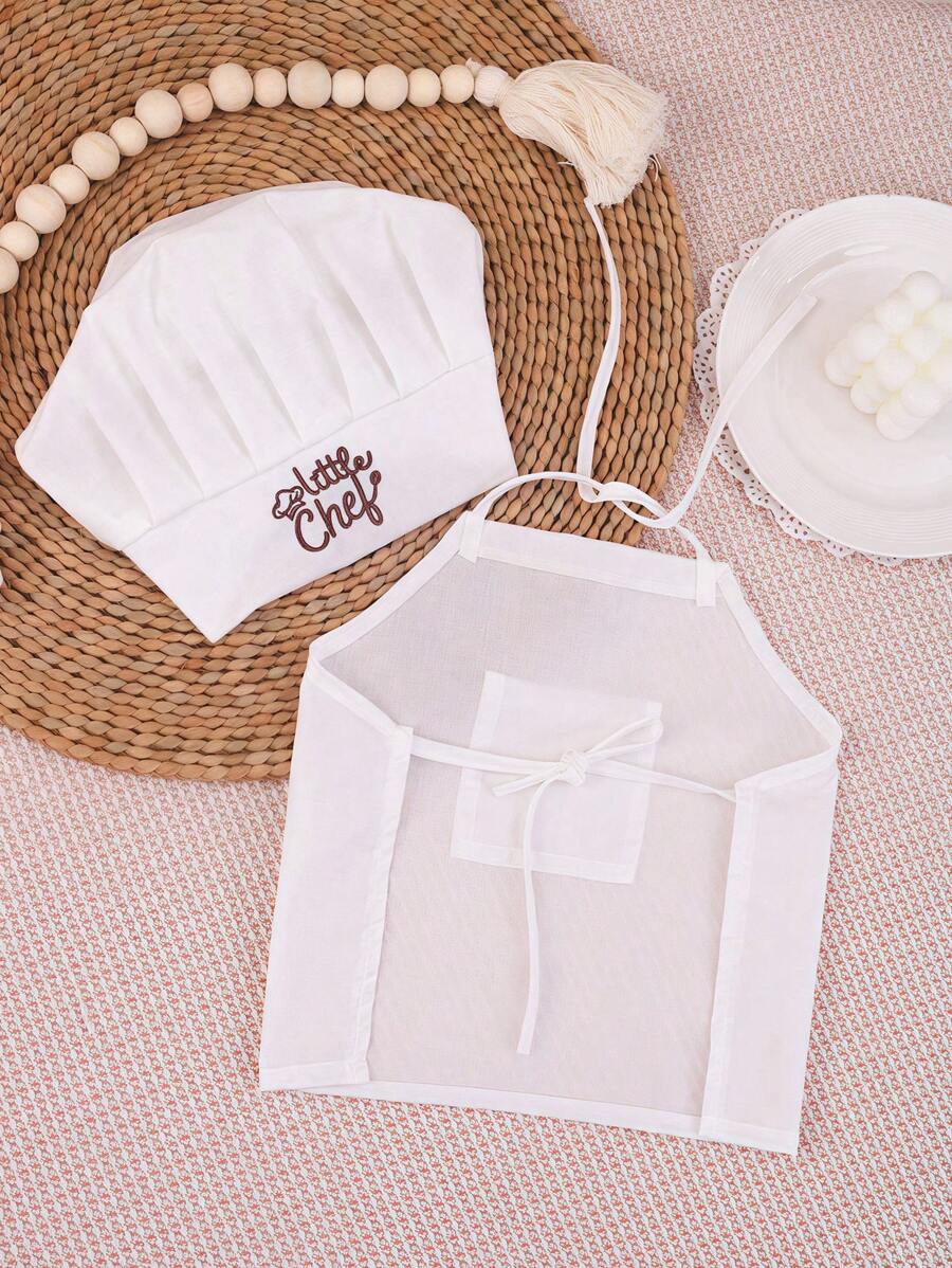 Baby Boy Chef Hat and Apron Photography Outfit Set for Newborn Photoshoots