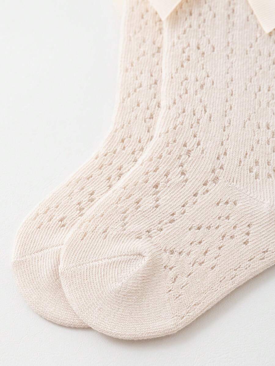 Bow Mesh Mid Calf Socks for Cute Princess Daily Wear
