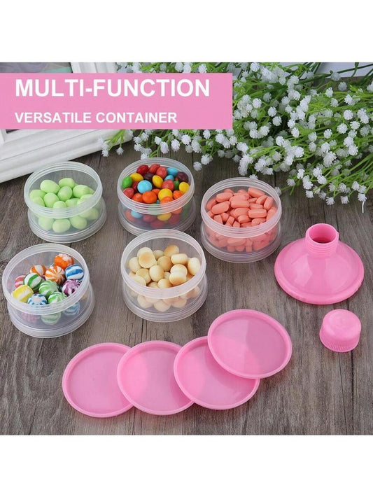 Portable Baby Formula Dispenser Milk Powder Storage Container 4 Layer 5 Layer Food Storage Box