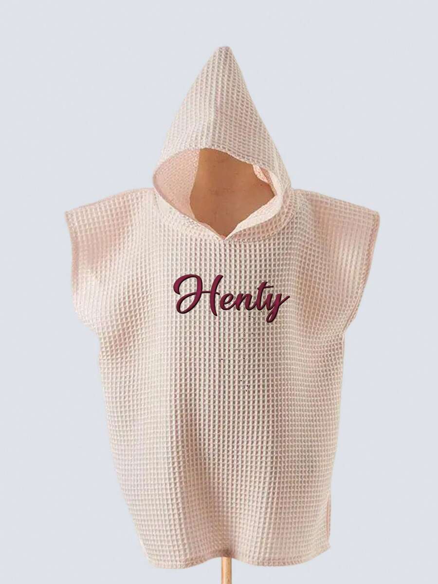 Personalized Toddler Hooded Towel Cape Custom Name Embroidered Quick Dry Bath and Swim Cover for Kids 1-3 Years