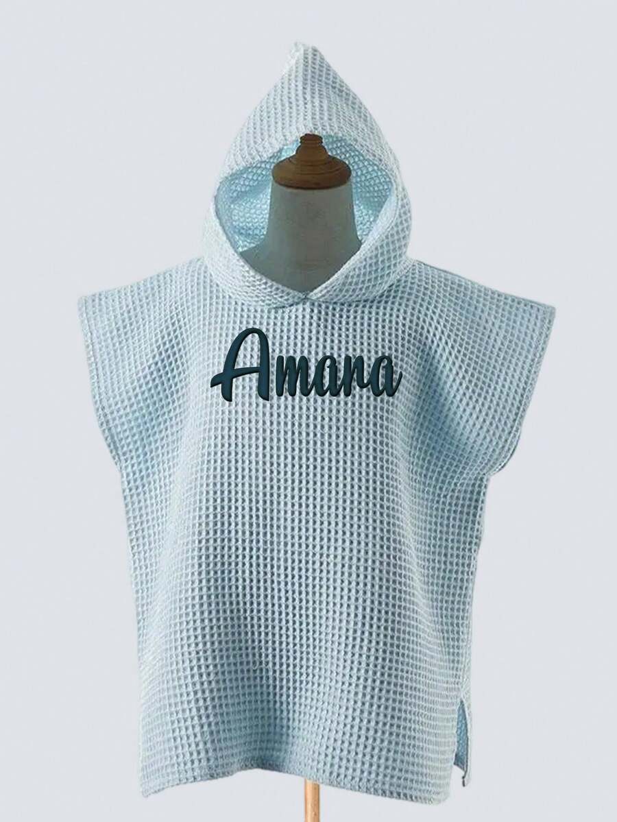 Personalized Toddler Hooded Towel Cape Custom Name Embroidered Quick Dry Bath and Swim Cover for Kids 1-3 Years