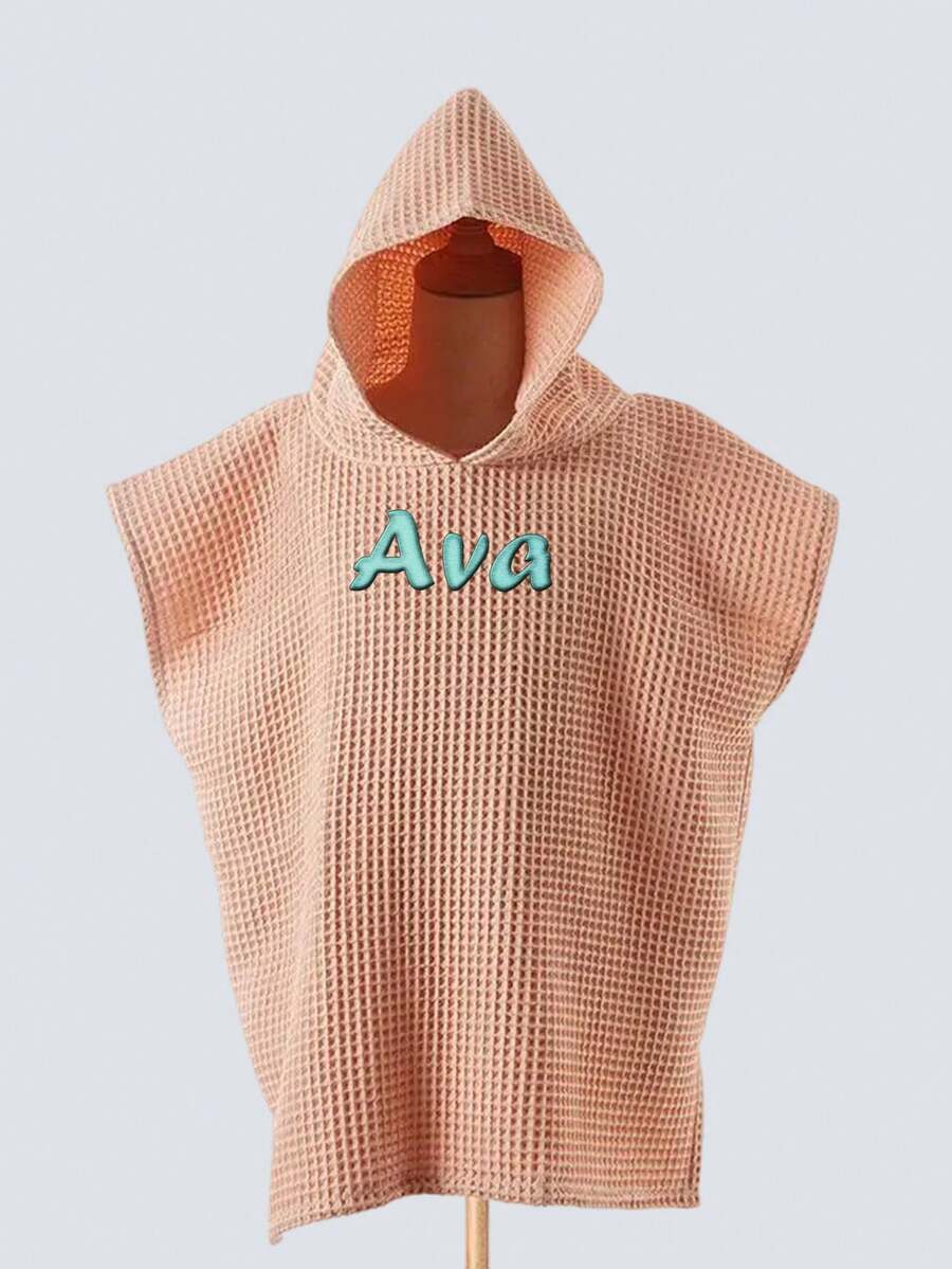 Personalized Toddler Hooded Towel Cape Custom Name Embroidered Quick Dry Bath and Swim Cover for Kids 1-3 Years