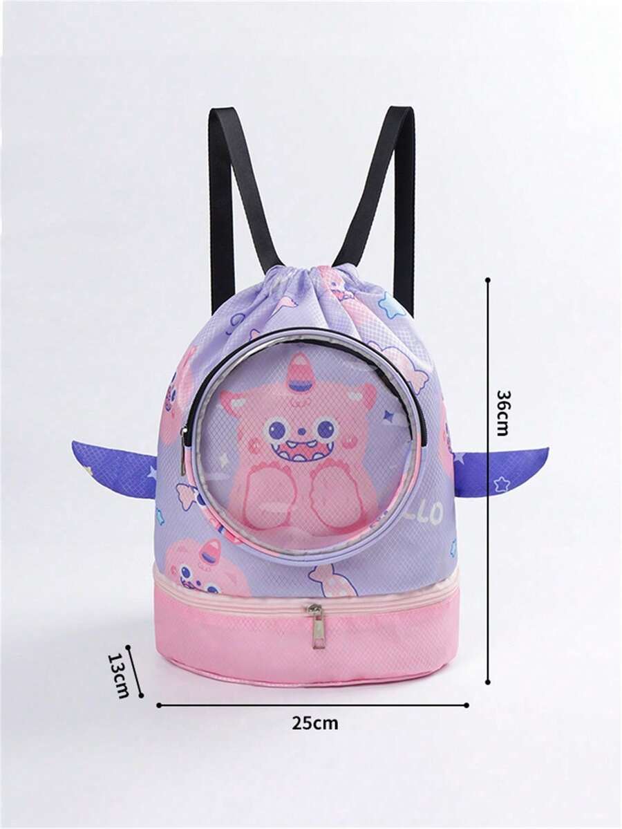Kids Cartoon Swim Backpack Waterproof Swimming Bag Travel Storage Backpack for Boys and Girls