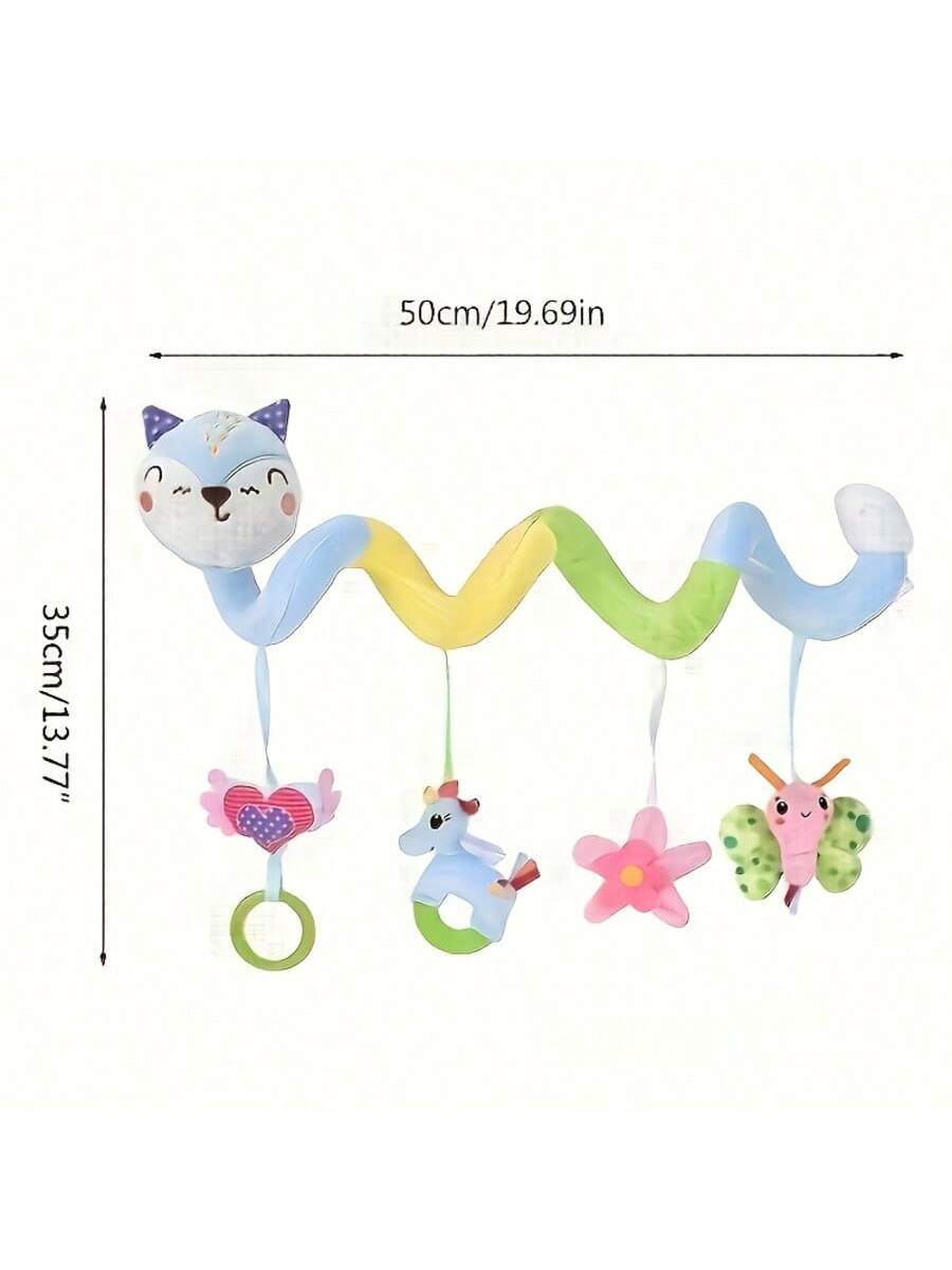 Baby Spiral Stroller Toy Plush Hanging Rattle Sensory Toy for Crib Car Seat and Stroller 0-12 Months Baby Boys Girls Gift Set