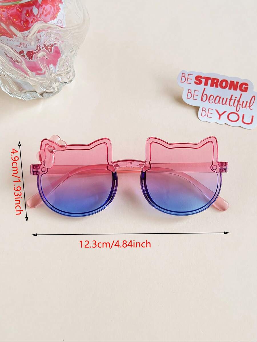 Double Color Cat Bowknot Fashion Glasses for Kids Accessories