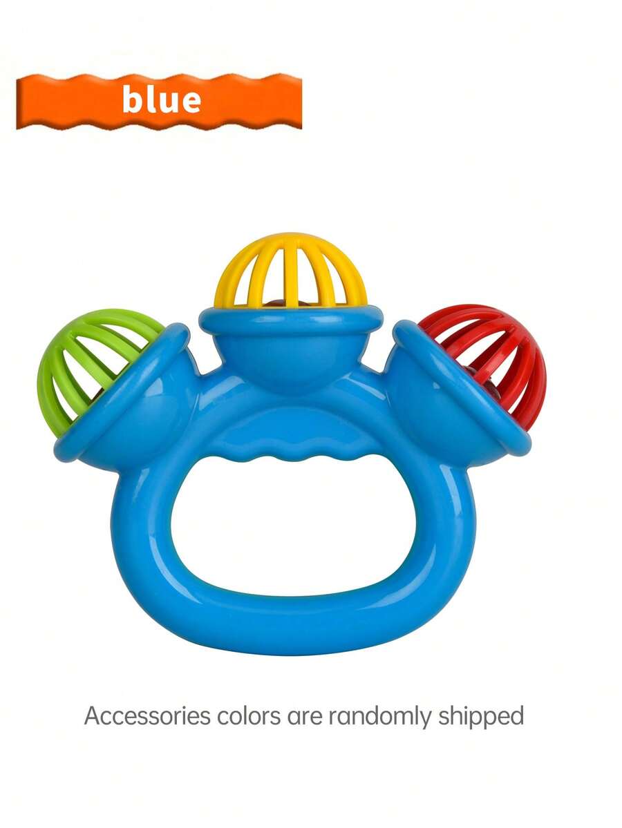 Baby 3 Head Rattle Toy Educational Grasp Training Sensory Toy for 0-12 Months Boys and Girls