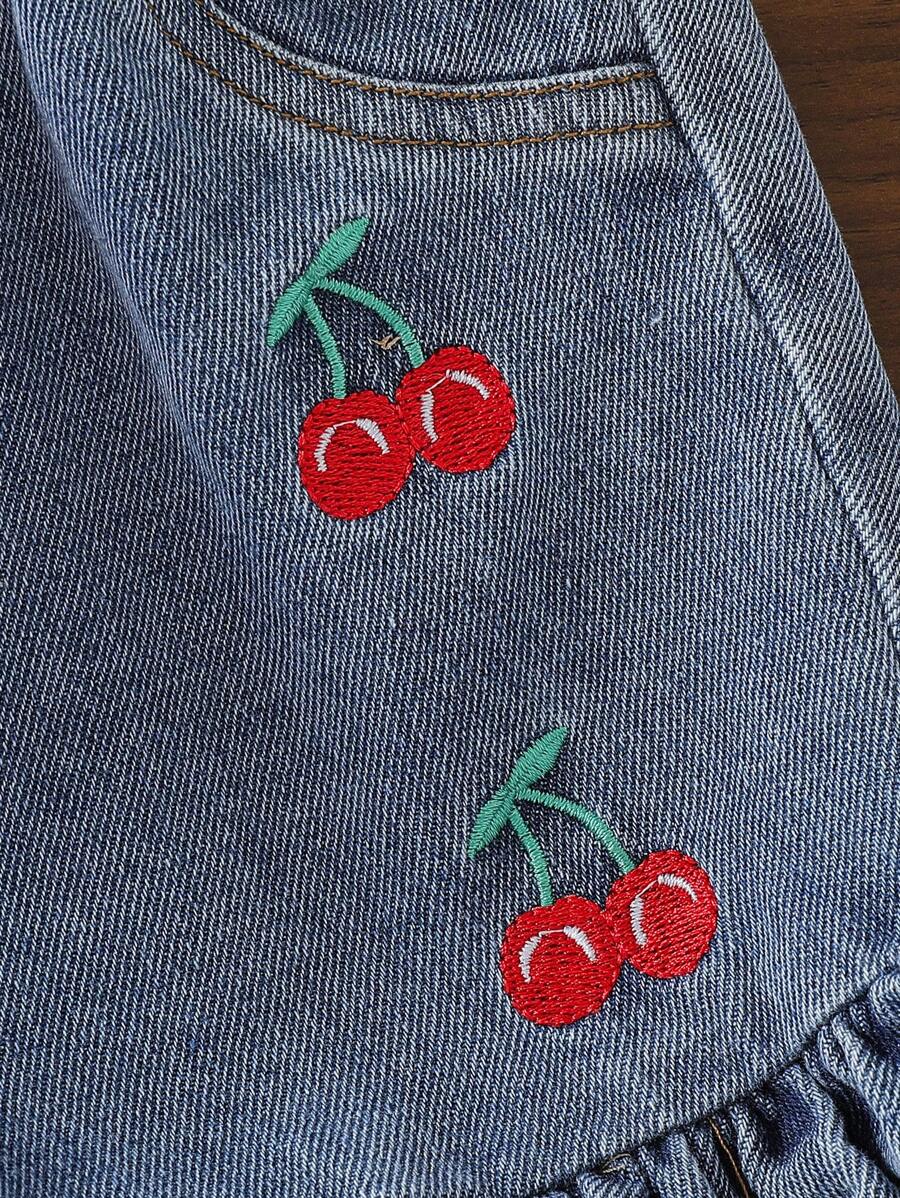 Cute Cherry Summer Clothing Set For Little Girls Party And Outing Style