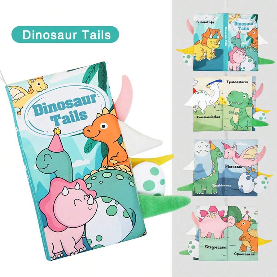Baby Sensory Cloth Book with Crinkle Paper and Sound 3D Montessori Early Learning Toy for Babies