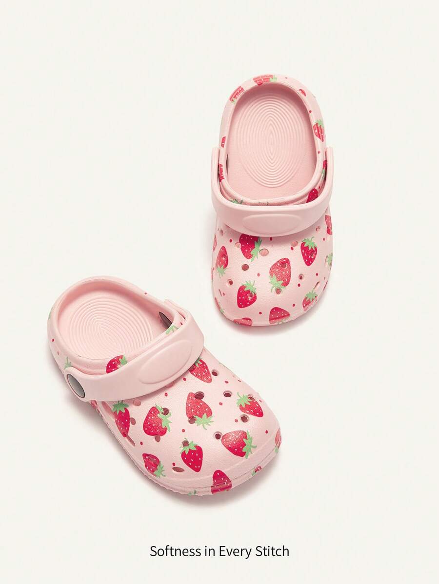 Cozy Pixies Kids Cartoon Strawberry Beach Sandals Cute Breathable Shoes for Infants & Toddlers