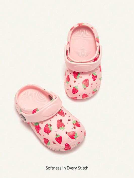 Cozy Pixies Kids Cartoon Strawberry Beach Sandals Cute Breathable Shoes for Infants & Toddlers