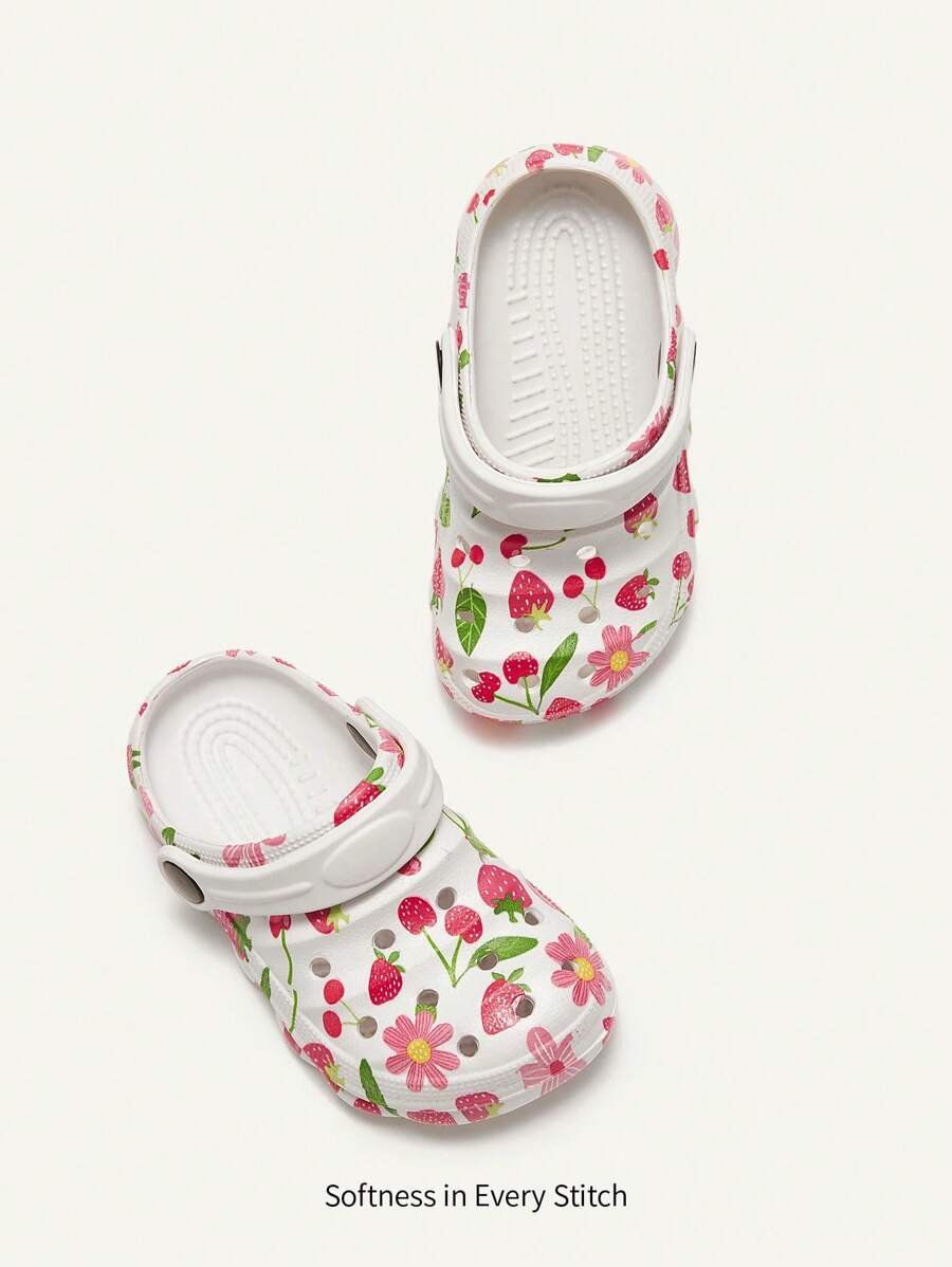 Cozy Pixies Kids Cartoon Strawberry Beach Sandals Cute Breathable Shoes for Infants & Toddlers