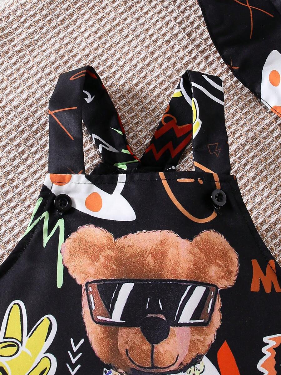 Cute One Piece Shorts Romper For Toddler Boys Summer Street Fashion Outfit