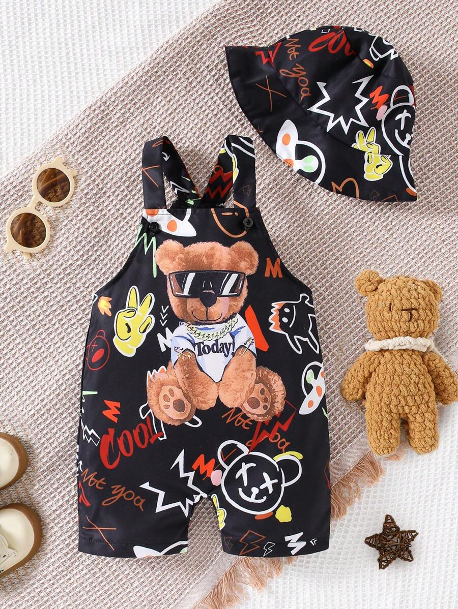Cute One Piece Shorts Romper For Toddler Boys Summer Street Fashion Outfit
