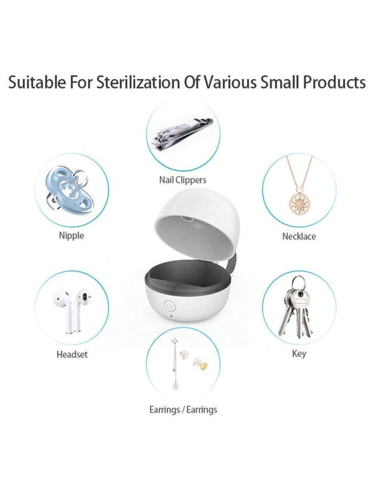 Portable UV Pacifier Sterilizer Case Rechargeable UV Disinfection Storage Box for Baby Essentials