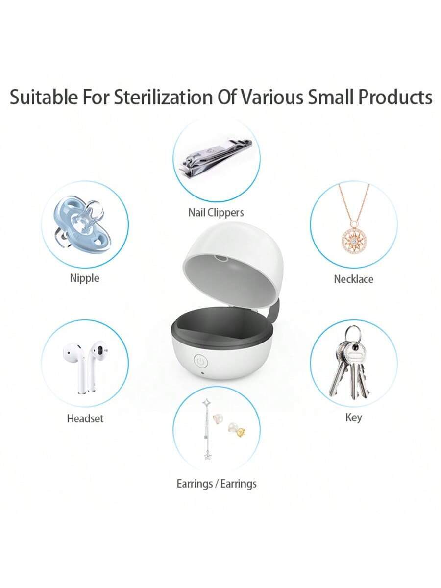 Portable UV Pacifier Sterilizer Case Rechargeable Disinfection Storage Box for Baby and Travel Essentials