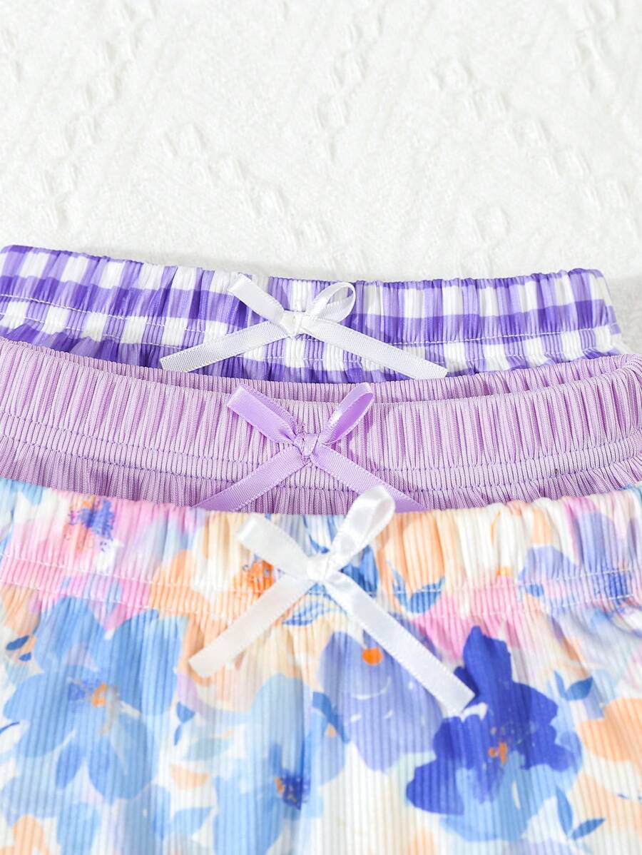 Cute Baby Girls Bib Shorts Set With Skin Friendly Casual Summer Style