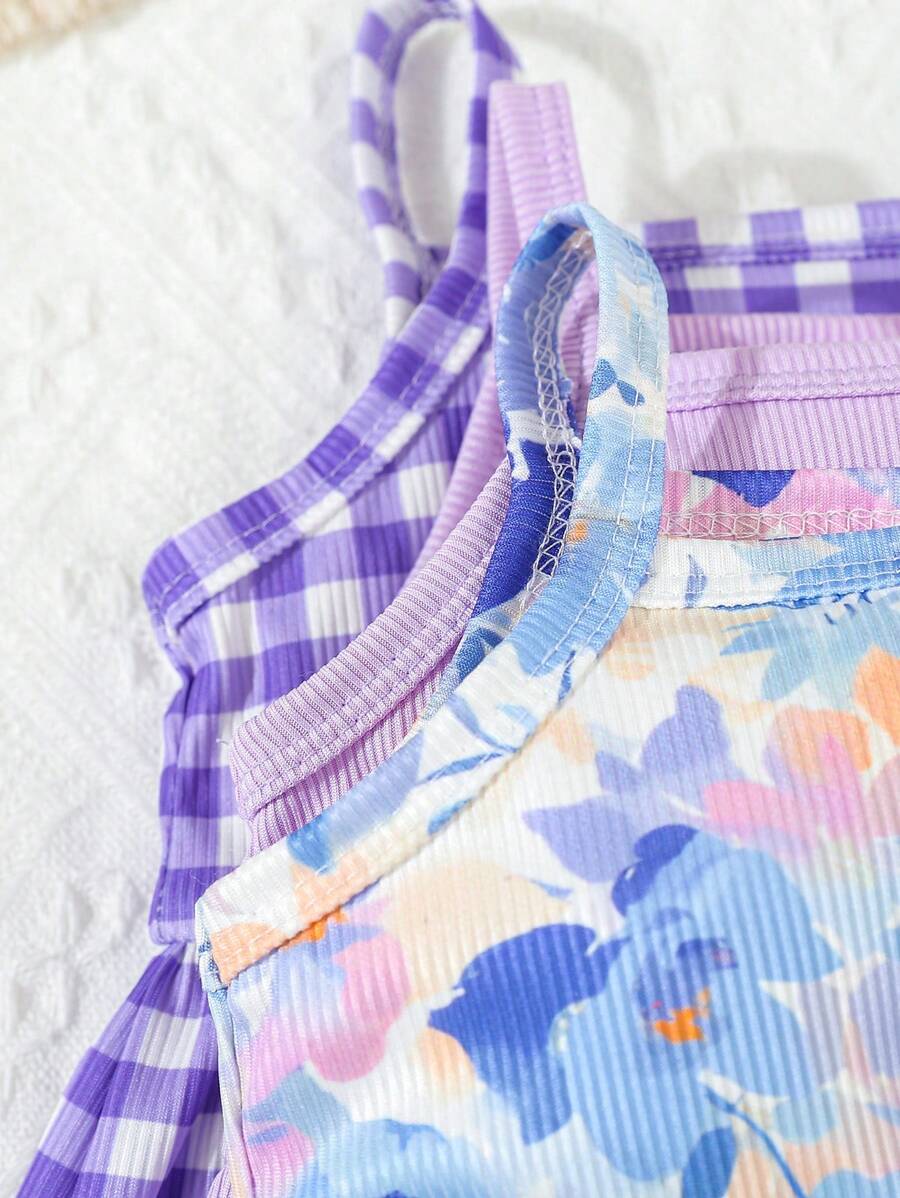 Cute Baby Girls Bib Shorts Set With Skin Friendly Casual Summer Style
