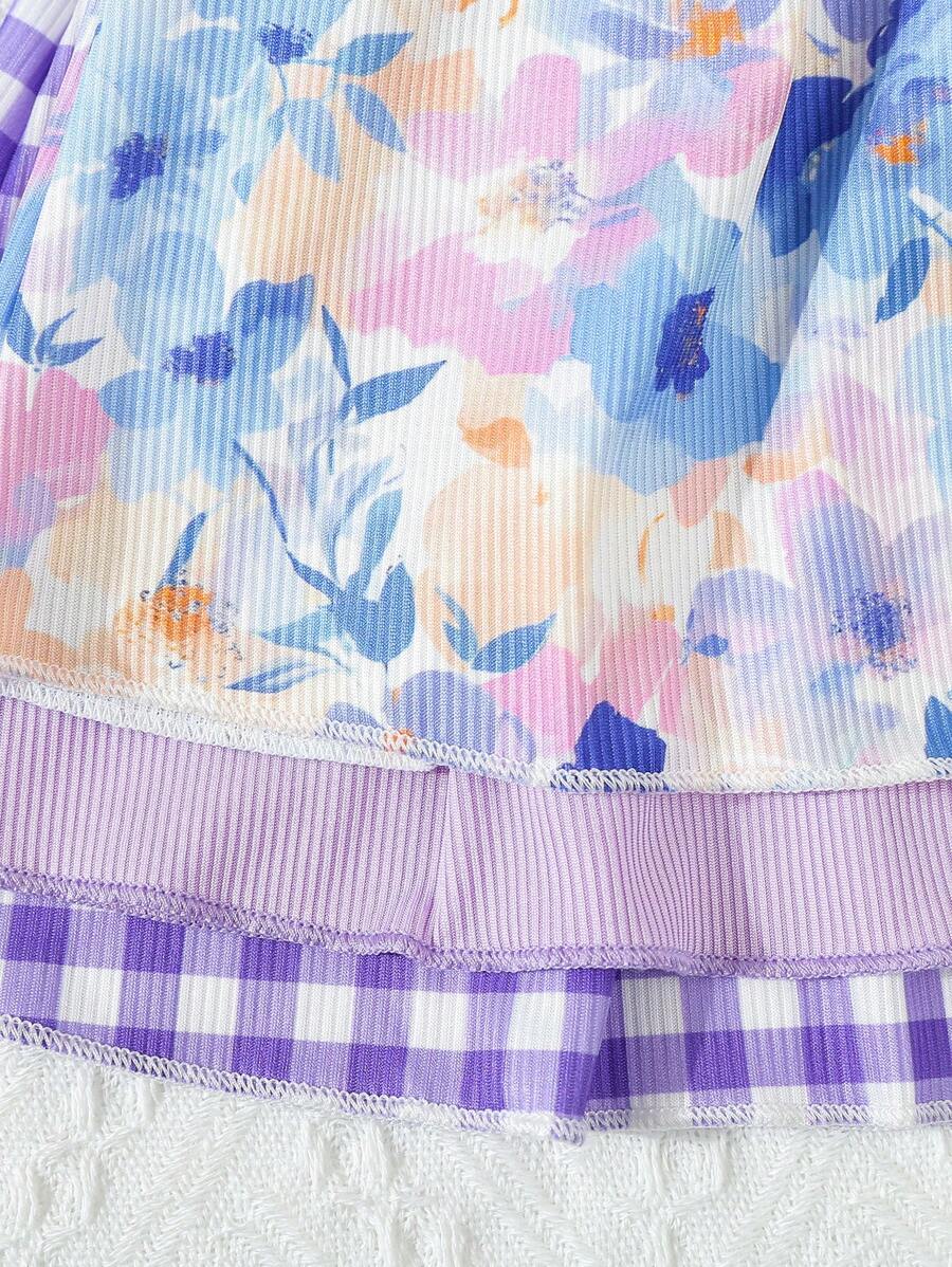 Cute Baby Girls Bib Shorts Set With Skin Friendly Casual Summer Style