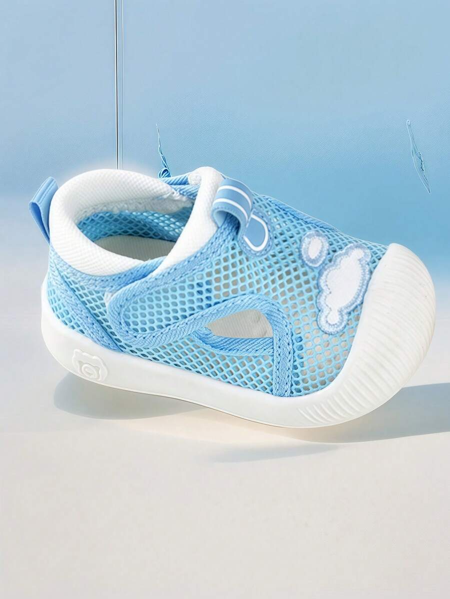Kids Rainbow Cloud Mesh Sneakers Breathable Hook and Loop Anti Slip Casual Sports Shoes