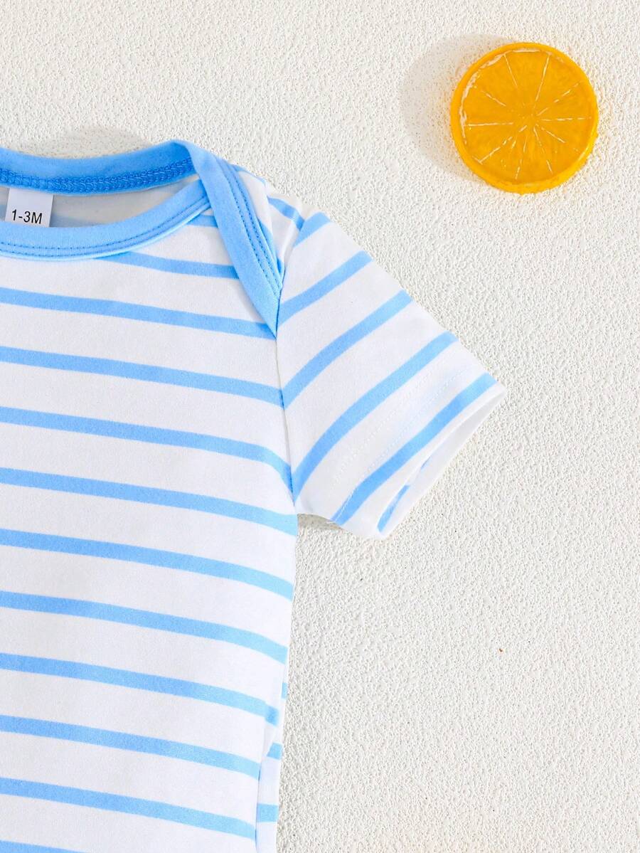 Infant Cute Duckling Graphic Short Sleeve Outfits Summer New Arrival Bodysuit
