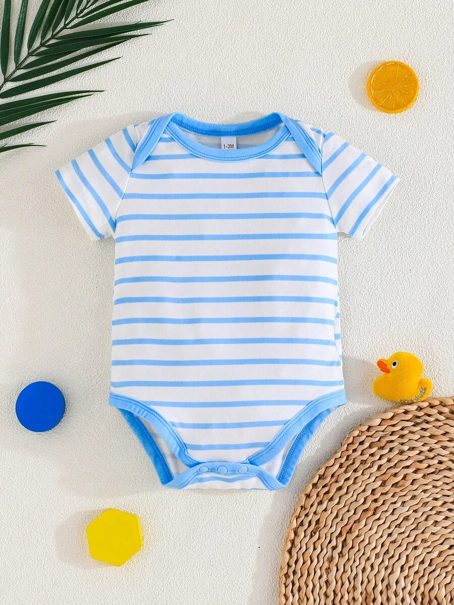 Infant Cute Duckling Graphic Short Sleeve Outfits Summer New Arrival Bodysuit