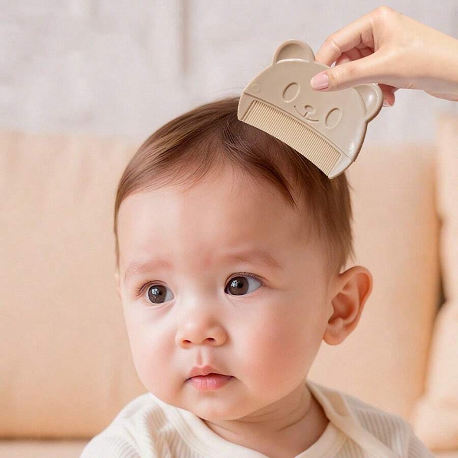 3pcs Baby Scalp Brush Set Soft Newborn Cradle Cap Brush Infant Hair and Scalp Care Grooming Kit