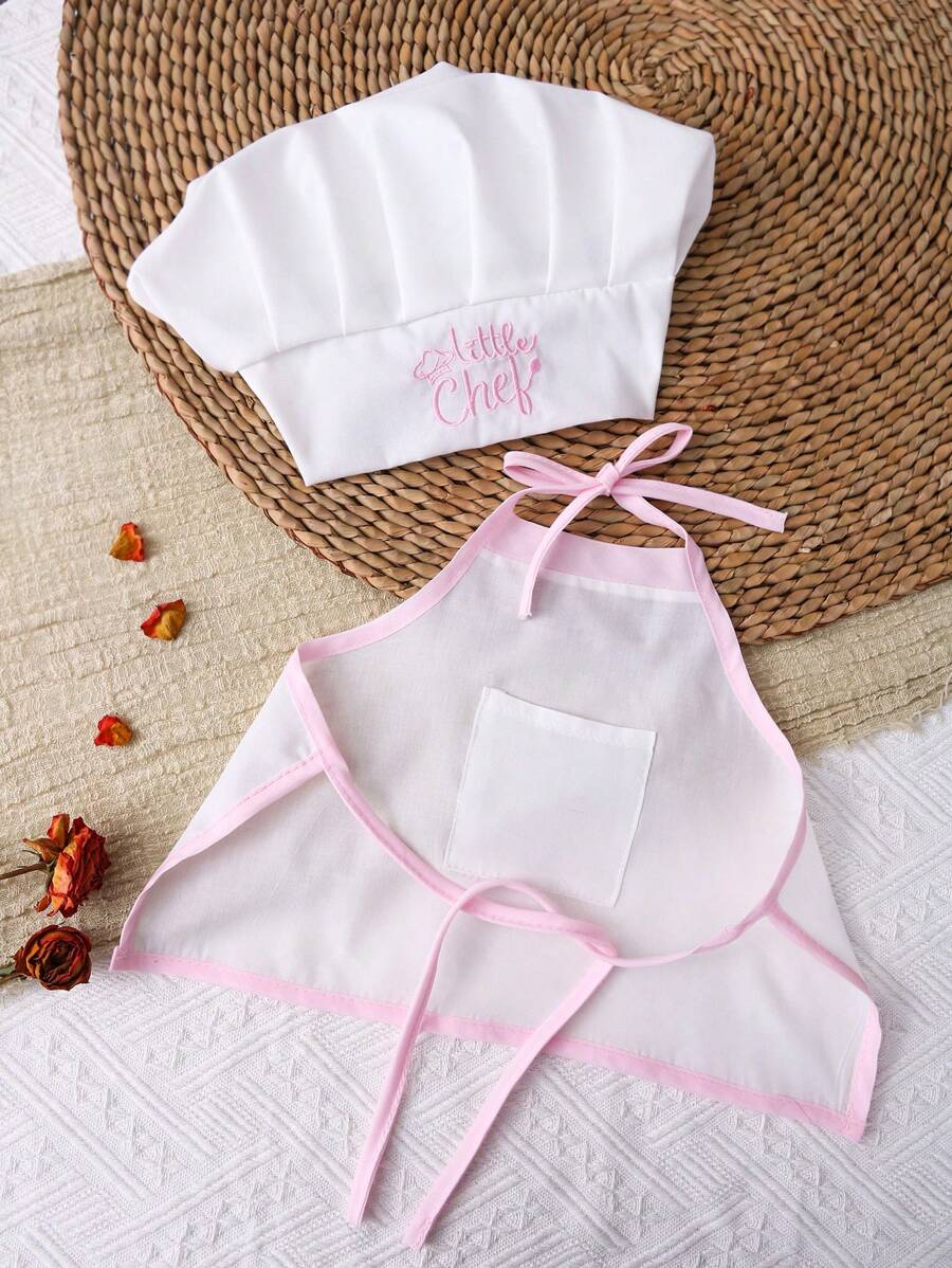 Baby Boy Chef Hat and Apron Photography Outfit Set for Newborn Photoshoots