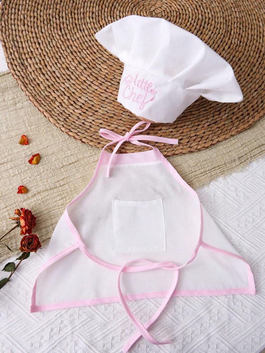 Baby Boy Chef Hat and Apron Photography Outfit Set for Newborn Photoshoots