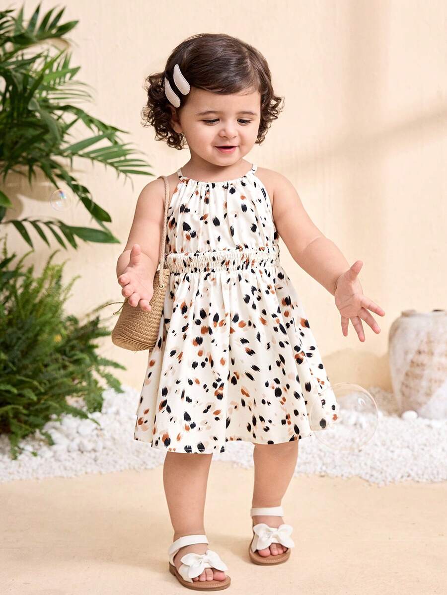 Baby Girl Leopard Print Sleeveless Dress Cute Summer Vacation Outfit Mommy and Me Matching Look