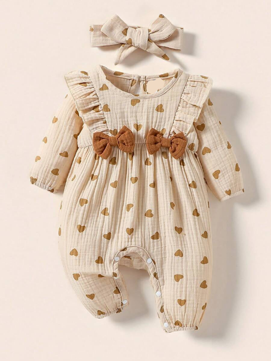 Baby Floral Butterfly Decor Long Sleeve Romper for Cute Daily Wear and Outings