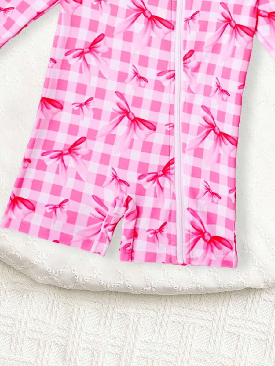 Baby Girl Strawberry Ruffle Swimsuit Set with Sun Hat