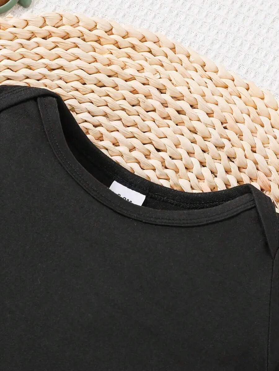 Letter Print Cute Bodysuit for Newborn Baby Daily Wear