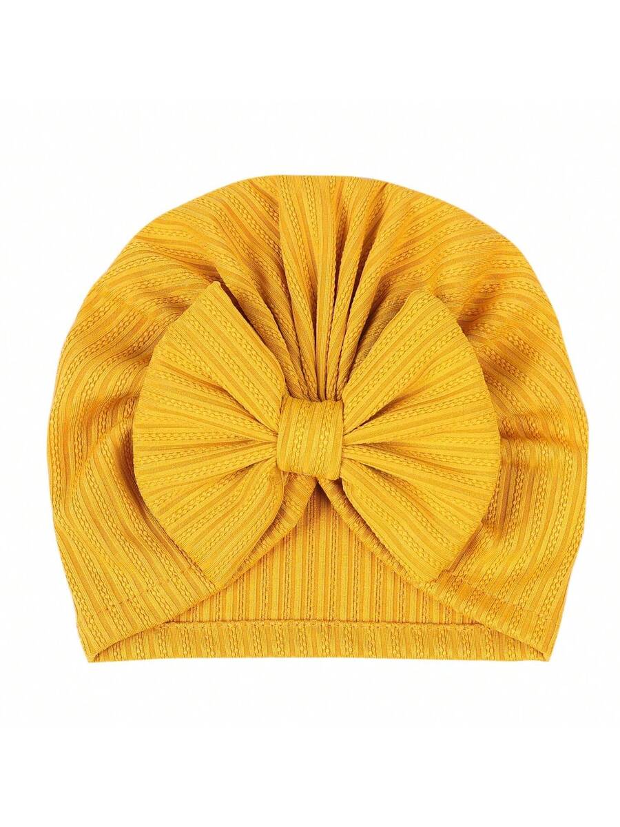 12Pack Big Bow Cotton and Linen Baby Hat Set for Cute Daily Wear
