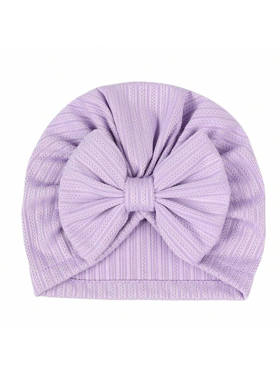 12Pack Big Bow Cotton and Linen Baby Hat Set for Cute Daily Wear
