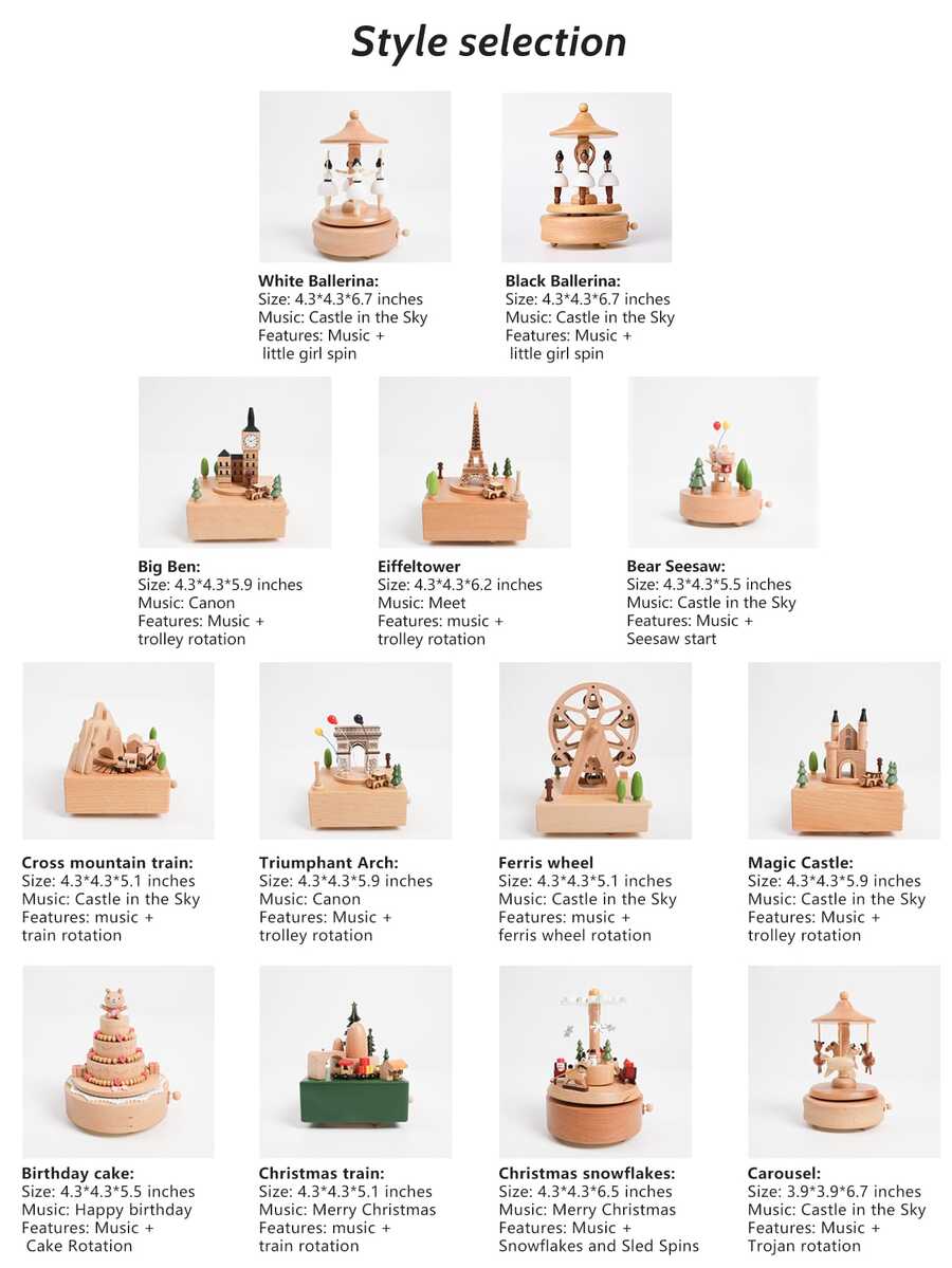Personalized Wooden Carousel Music Box – Engraved Horse Gift