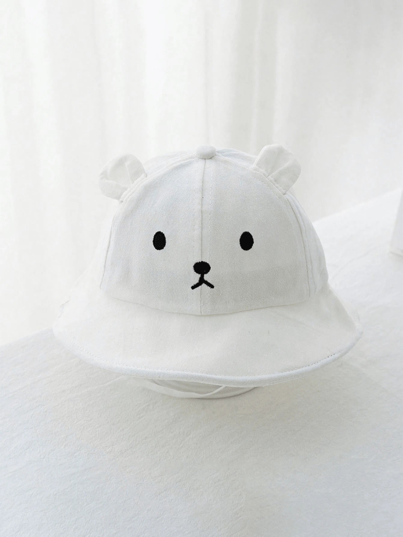 1pc Bear Design Mesh Sun Hat for Toddler Spring and Summer Wear