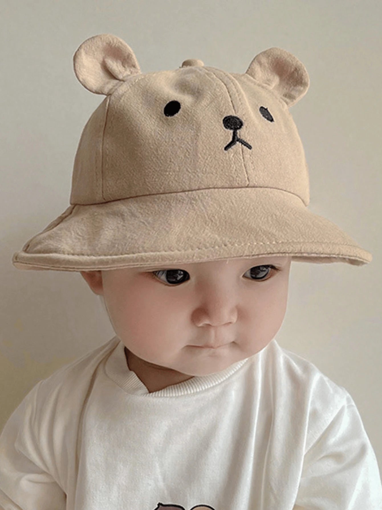 1pc Bear Design Mesh Sun Hat for Toddler Spring and Summer Wear