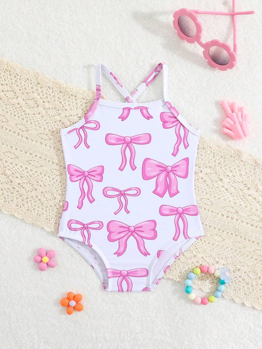 Baby Girl Flamingo Print Tankini Swimsuit Set