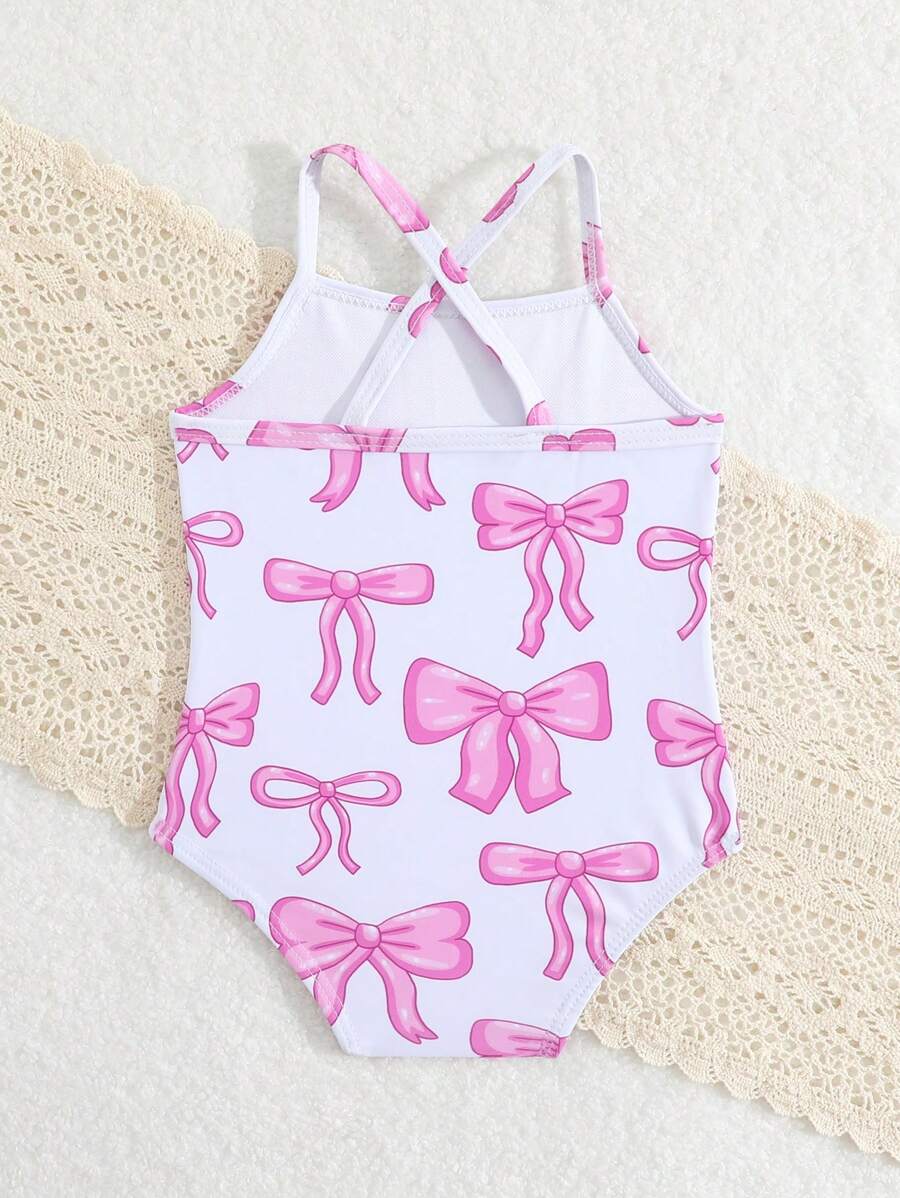 Baby Girl Flamingo Print Tankini Swimsuit Set