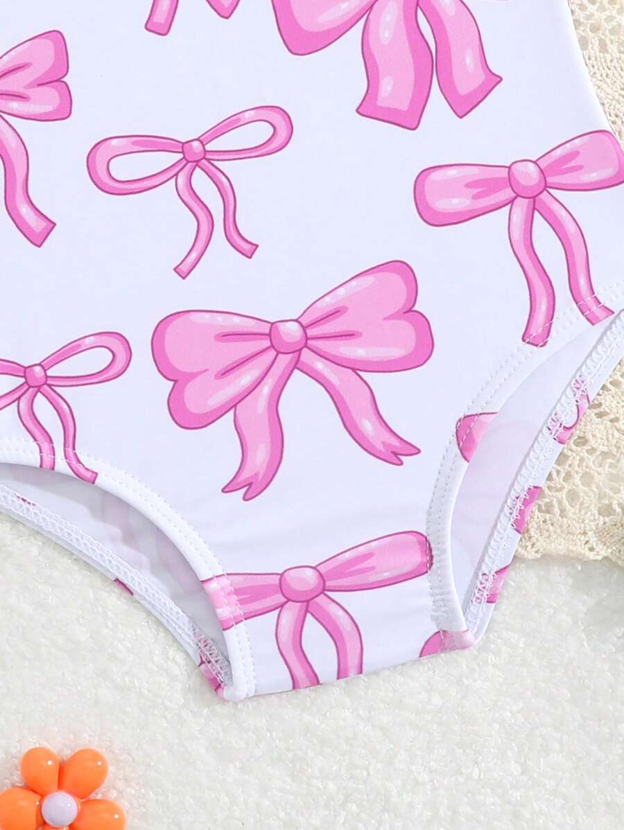 Baby Girl Flamingo Print Tankini Swimsuit Set