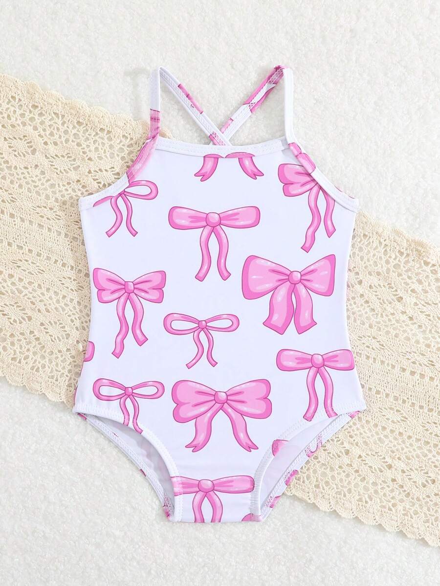 Baby Girl Flamingo Print Tankini Swimsuit Set