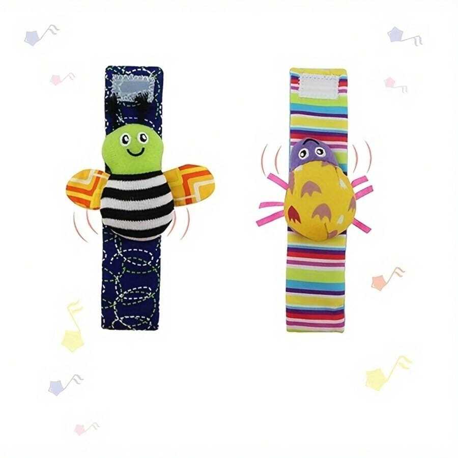 Baby Wrist Rattle Socks Set Sensory Foot Finder Toy for Newborns and Infants