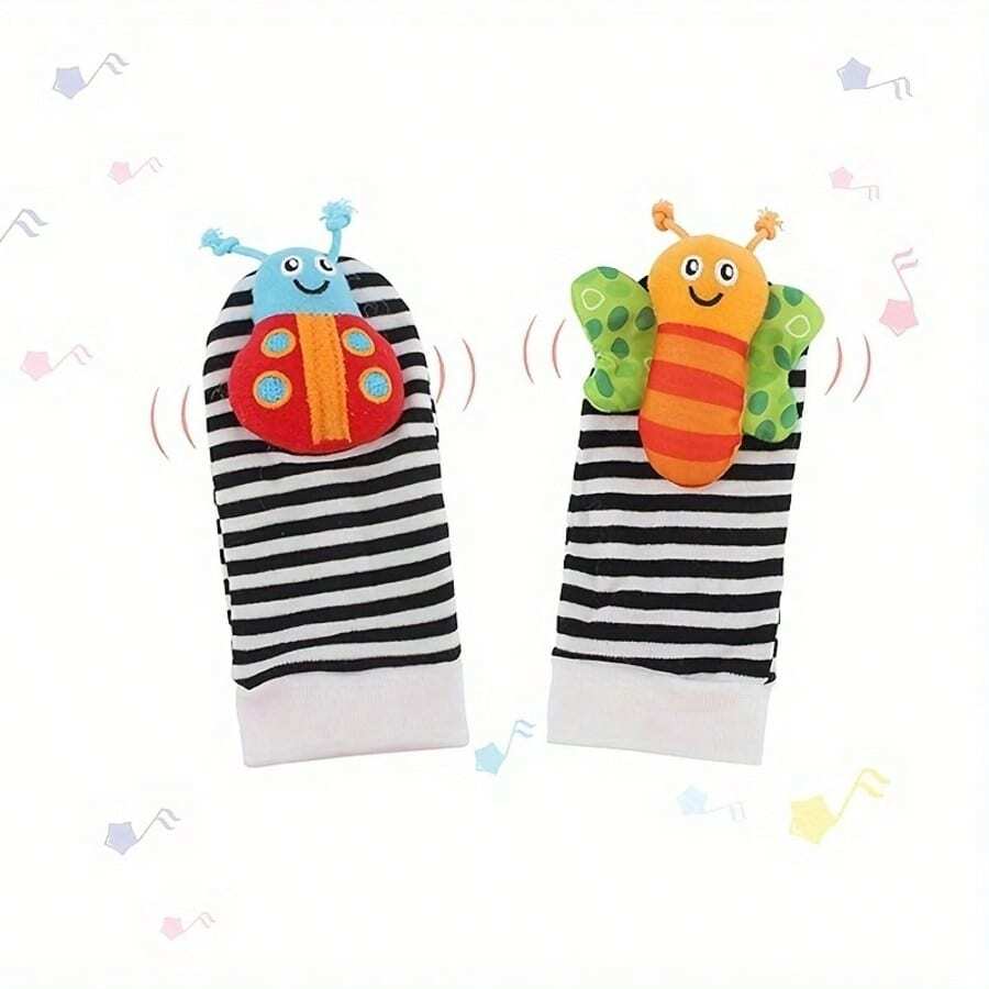 Baby Wrist Rattle Socks Set Sensory Foot Finder Toy for Newborns and Infants