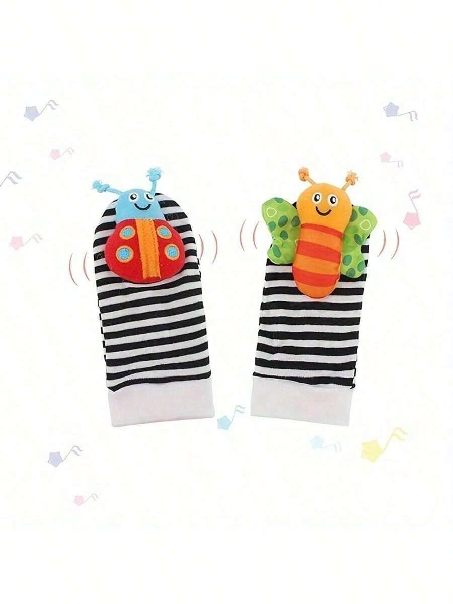 Baby Wrist Rattle Socks Set Sensory Foot Finder Toy for Newborns and Infants
