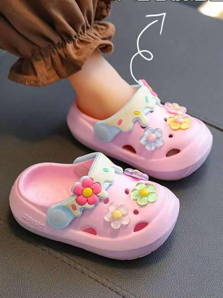Cute Flower Design Baby Sandals - Soft Non-Slip Summer Shoes for Toddlers